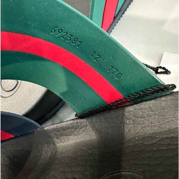 Gucci Rubber Web Stripe Slide Sandals - Picture 5 of 8